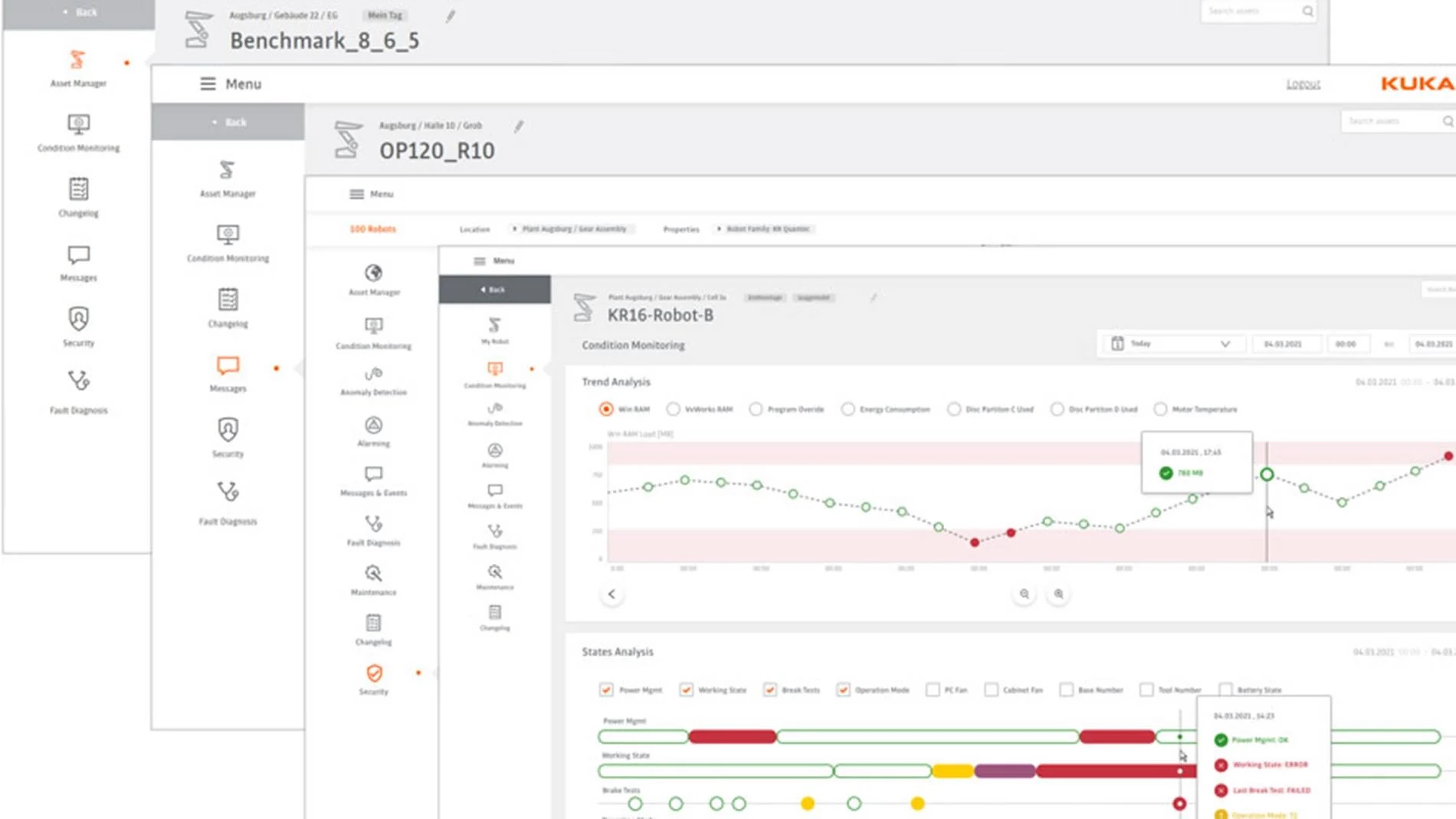Software-Plattform zur Überwachung von Roboterflotten 7 219371 iiQoT Overview