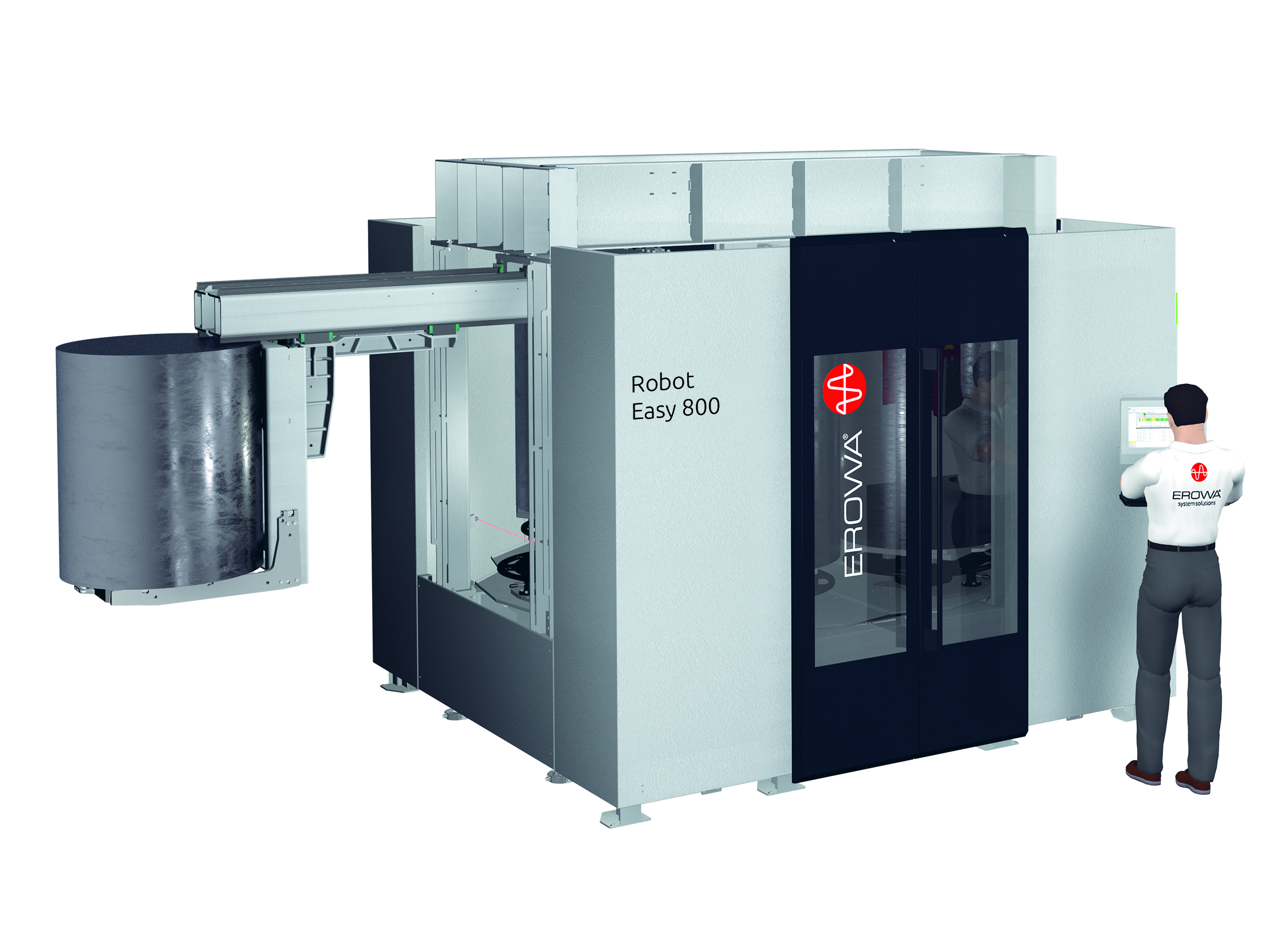 Kompaktes Beladegerät für große Werkstücke 4 web 220616 EROWA Robot Easy 800