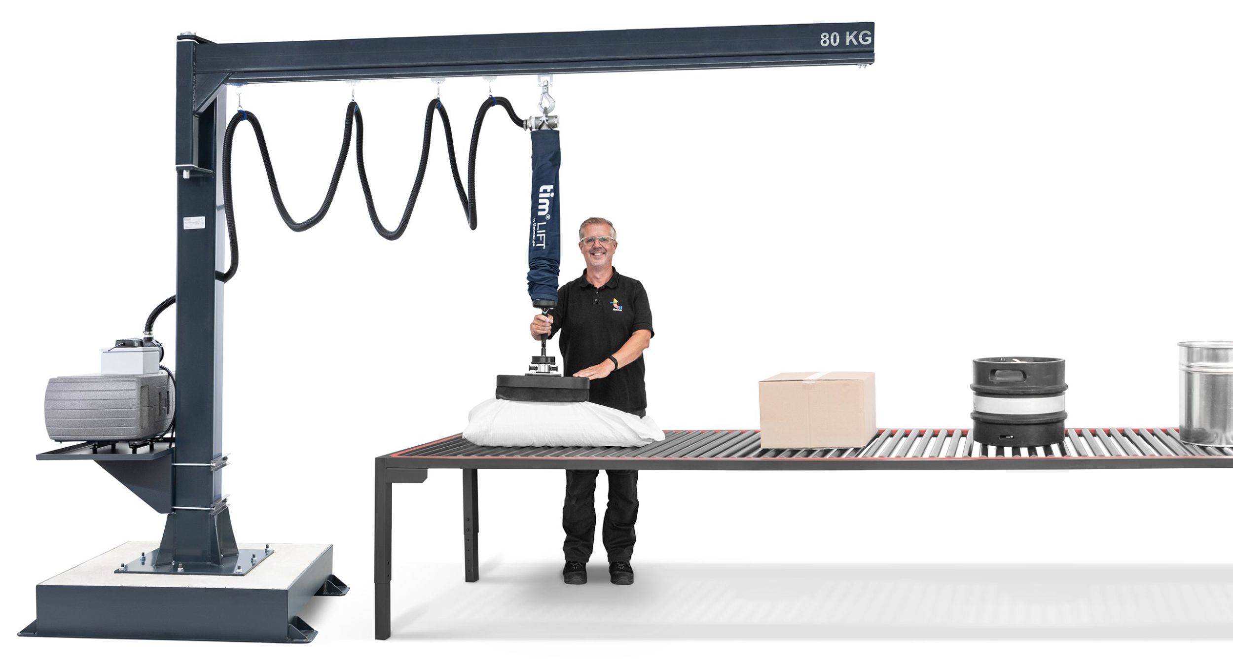 Ergonomische Schlauchheber für die Verpackungsindustrie 7 web 215294 Schlauchheber Mobiles Kransystem scaled