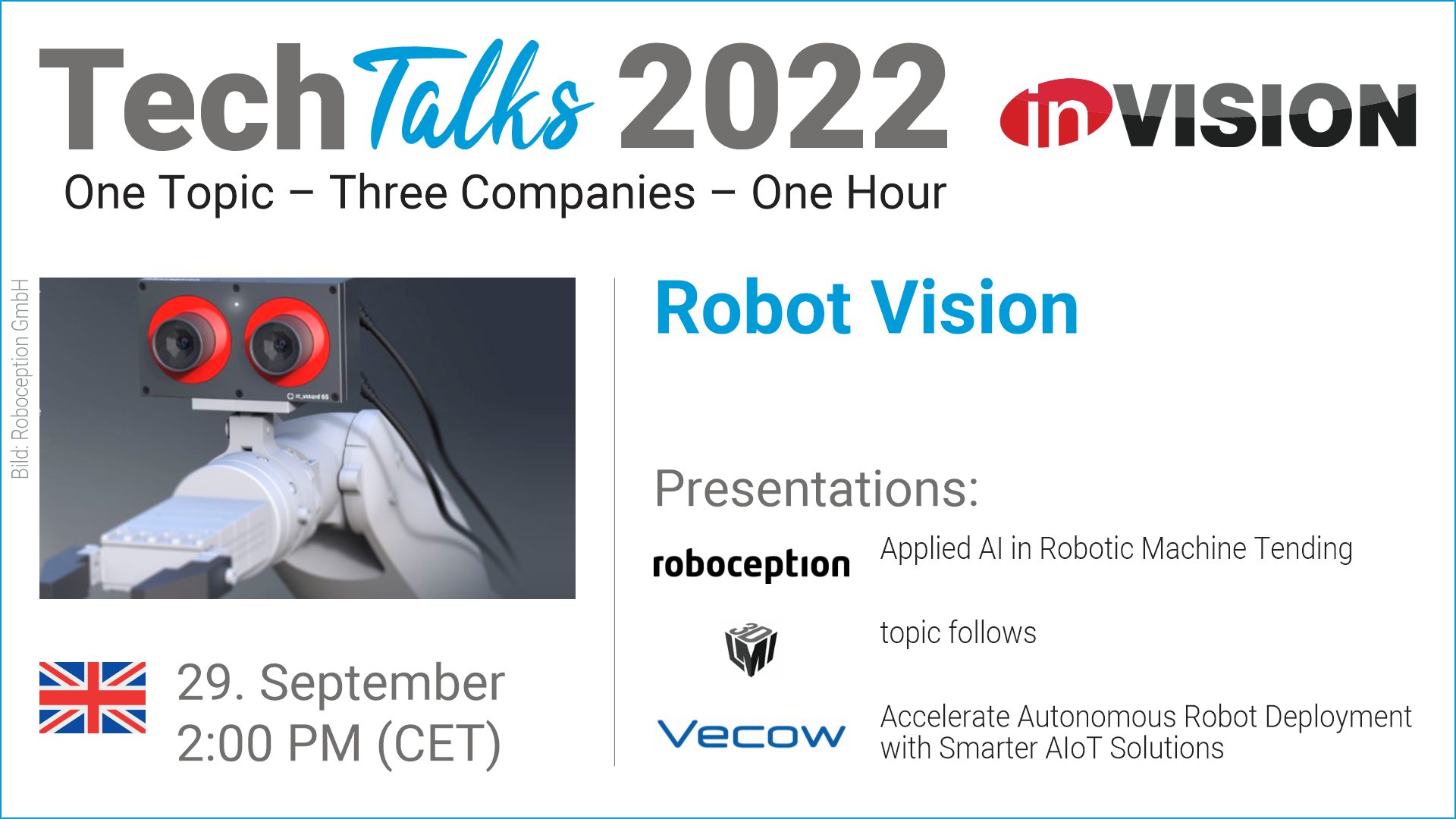 Webinar zum Thema Robot Vision 3 INV TT Robot