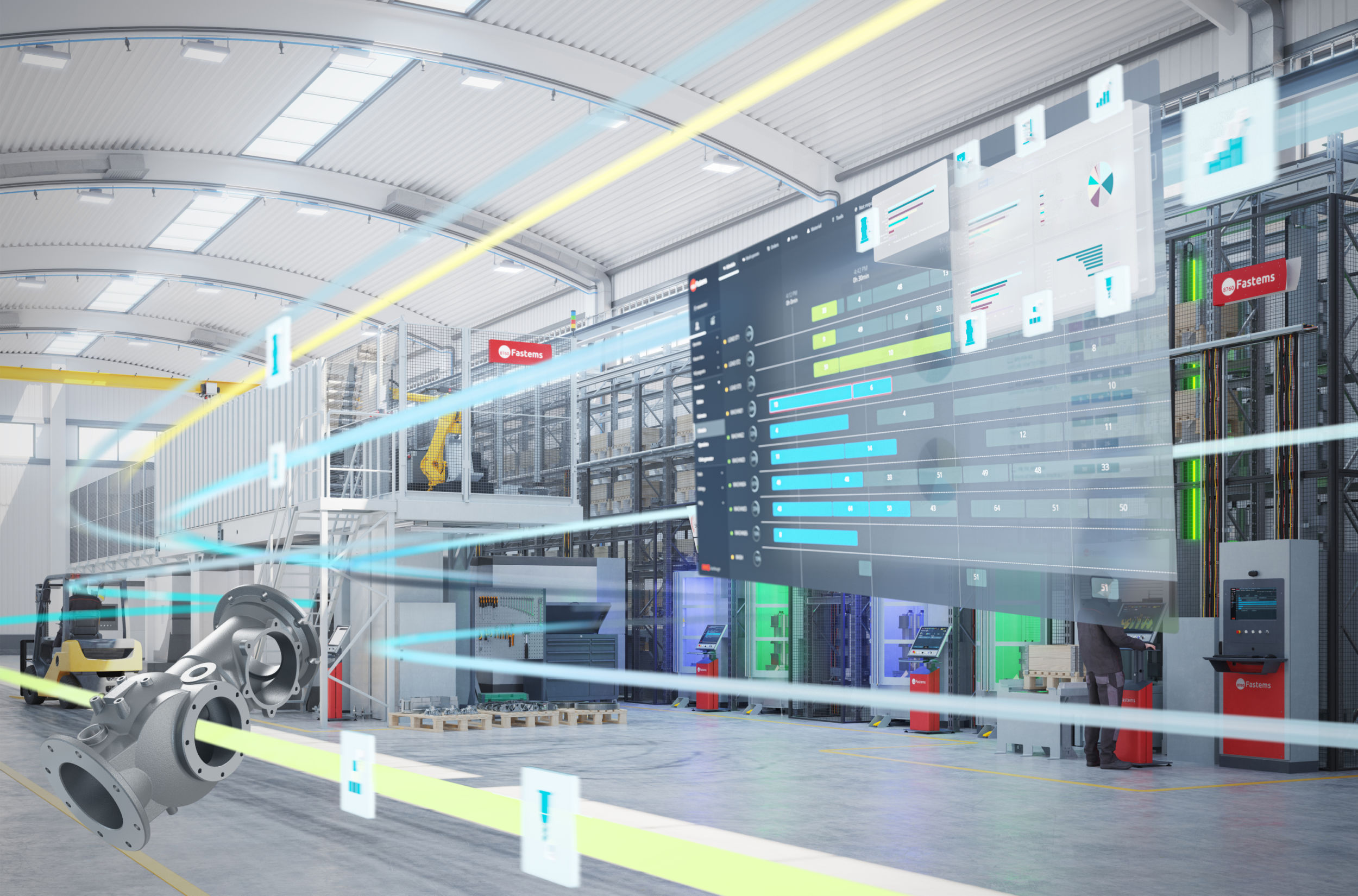 Flexible Lösungen für den Palettentransport 3 Fastems zeigt während der EMO eine Reihe an innovativen Automations- und Digitalisierungslösungen für die High-Mix-Fertigung.