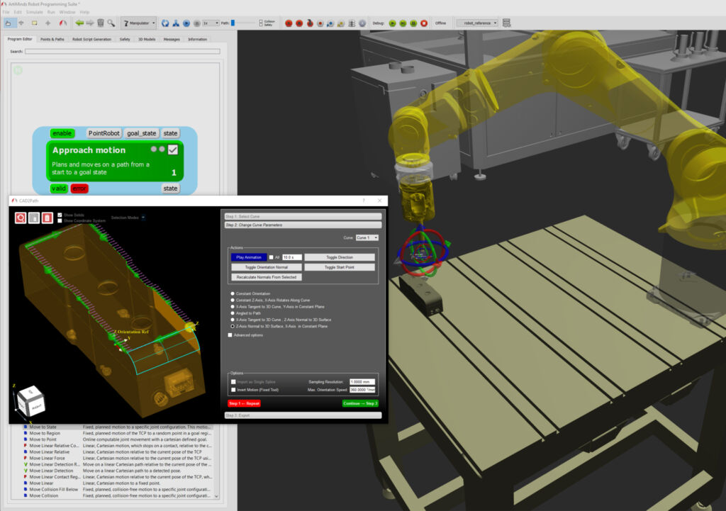 Mit der grafischen Bedienoberfläche und fertigen Programmbausteinen der Robot Programming Suite (RPS) von Artiminds Robotics lassen sich Roboter einfacher
und effizienter programmieren.