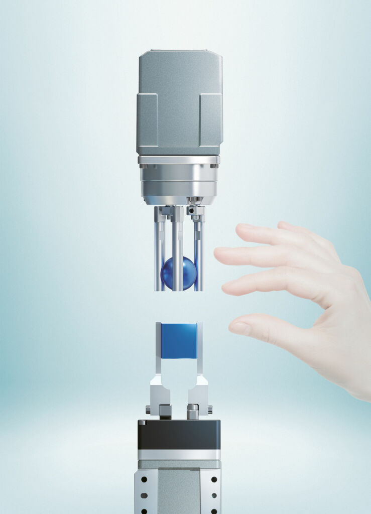 Elektrische Drei-Finger-Greifer 1 Oriental Motor 3 Finger Greifer rgb web