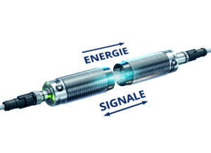 Die induktiven Koppelsysteme mit Gewindebefestigung lassen sich schnell und einfach in die Applikation integrieren.