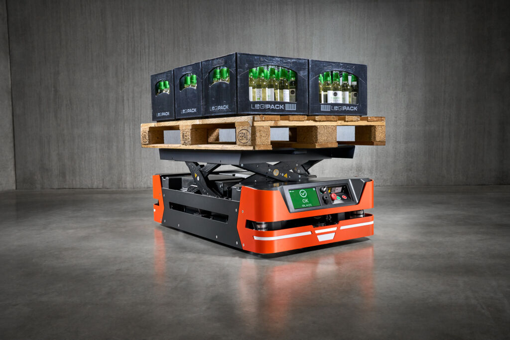 Mobiler Roboter für enge Platzverhältnisse 1 SAFELOG L2 lift Getrsten Scherenhub