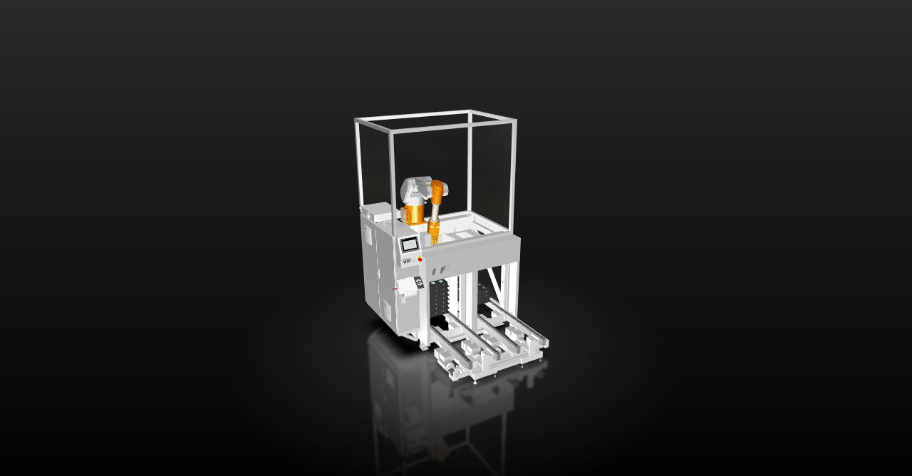 Der neue Palettierer RoboStack wurde von IEF Werner speziell für die Integration eines Roboters entwickelt.