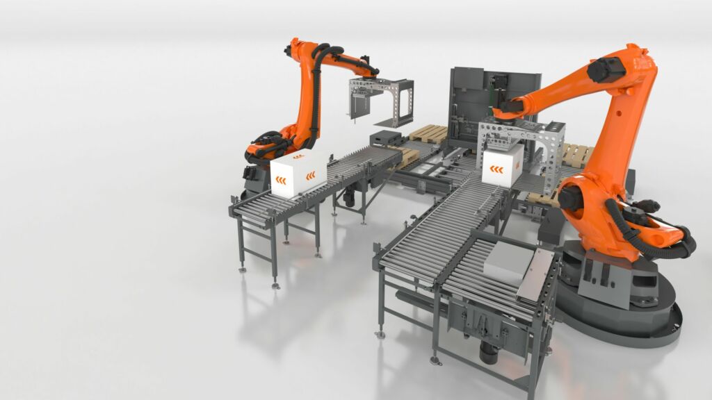 Raumsparend und effizient 3 web 329588 TRAPO Robot Palletizer