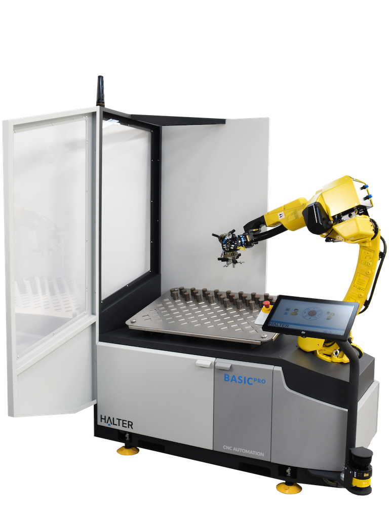 Mit dem Halter Basic Pro bietet Halter CNC Automation einen wirtschaftlichen Industrieroboter zum Preis eines Cobots an. Die Neuheit wird erstmals auf der AMB und der IMTS vorgestellt.