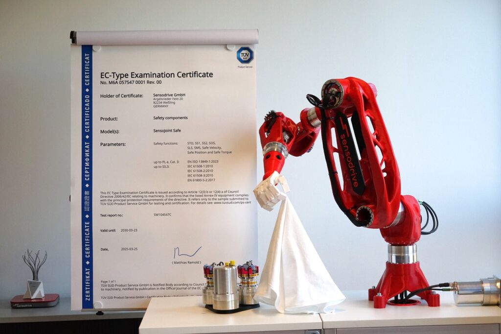 Einbaufertige Roboterantriebe 1 Sensodrive TUV ZertifikatSJ
