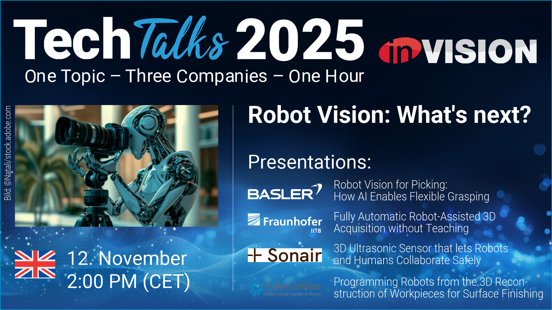 INV TechTalks 2025 Startfolie robot vision