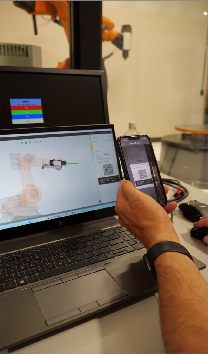 MachineMaker generates a QR code