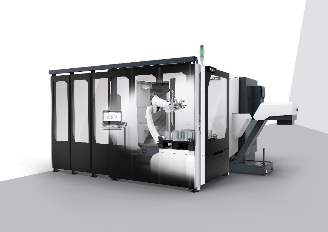 Leistungsfähige Produktionsassistenten 3 Die Robo2Go-Baureihe von DMG Mori lässt sich auch noch nachträglich in die Fertigung integrieren.