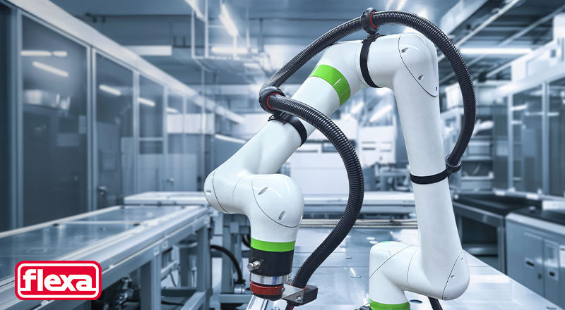 Flexibler Kabelschutz für Cobots 3 800x440 Robotik Produktion cobotjpg