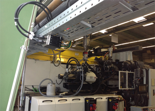 Spritzguss-Maschinen vernetzt