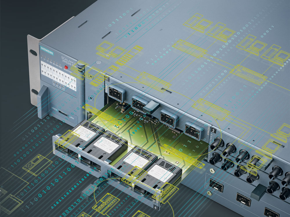 Werk und Büro per Switch verknüpft