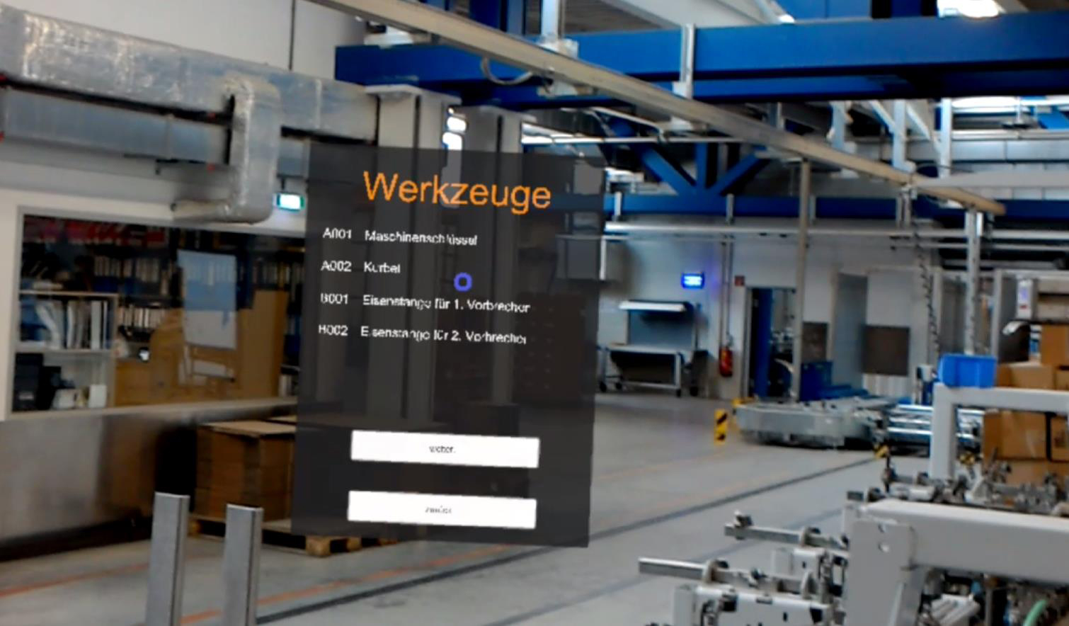 Erweiterte Realität beim Maschinenrüsten 10 Erweiterte Realität beim Maschinenrüsten