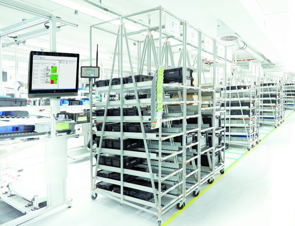 Transparenz am Durchlaufregal