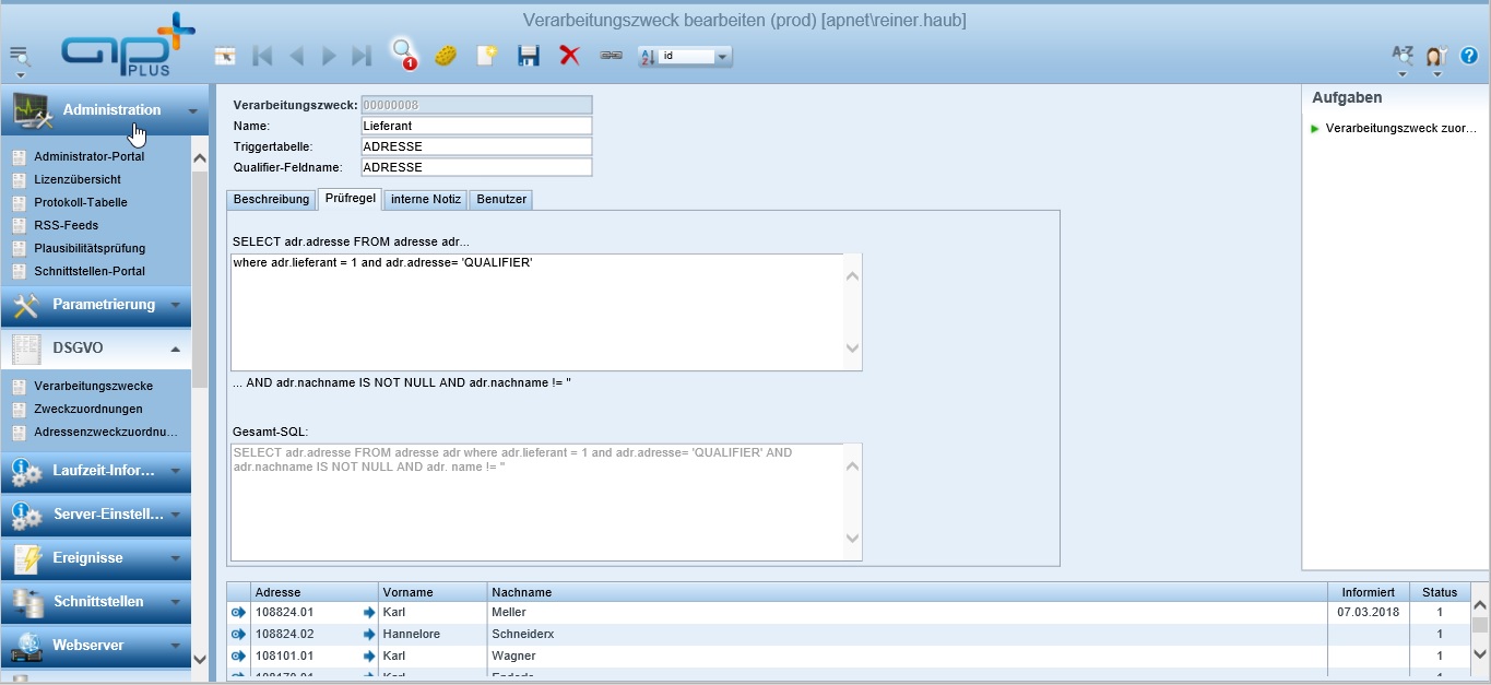 ERP-System mit Funktionen zur neuen Datenschutz-GVO 2 ERP-System mit Funktionen zur neuen Datenschutz-GVO