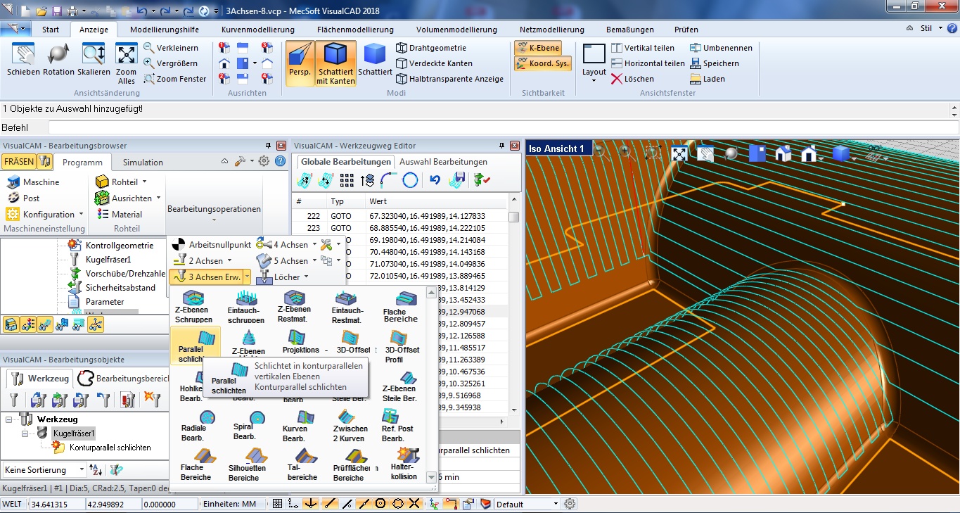 Mehr Automatisierung in VisualCAD-CAM 2018