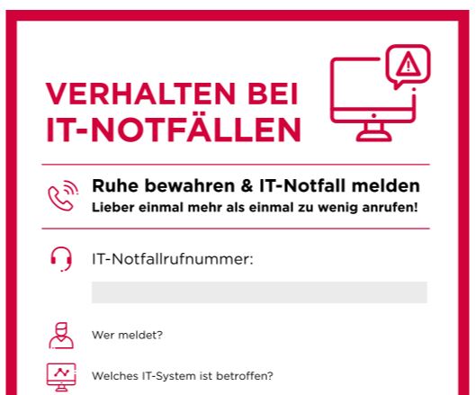 Eine Karte für den Notfall