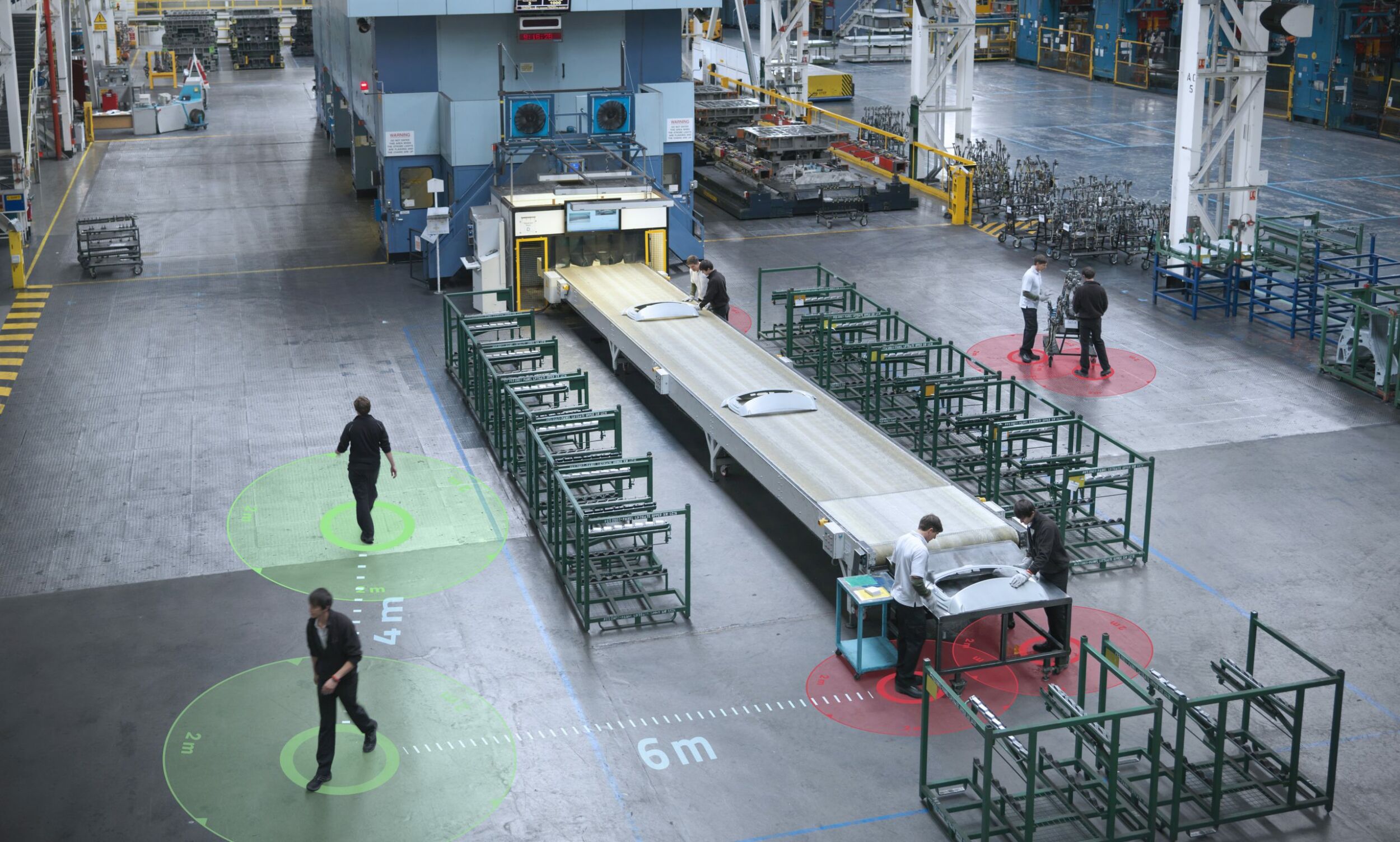 Abstand statt Maschinen halten