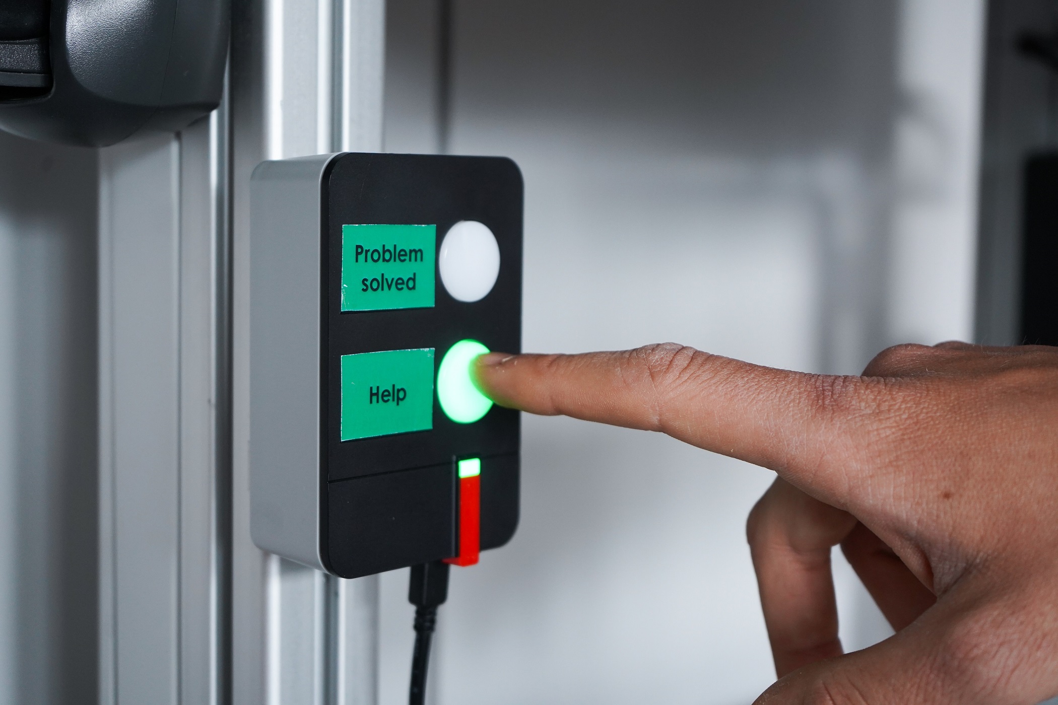 Andon-System mit Taster