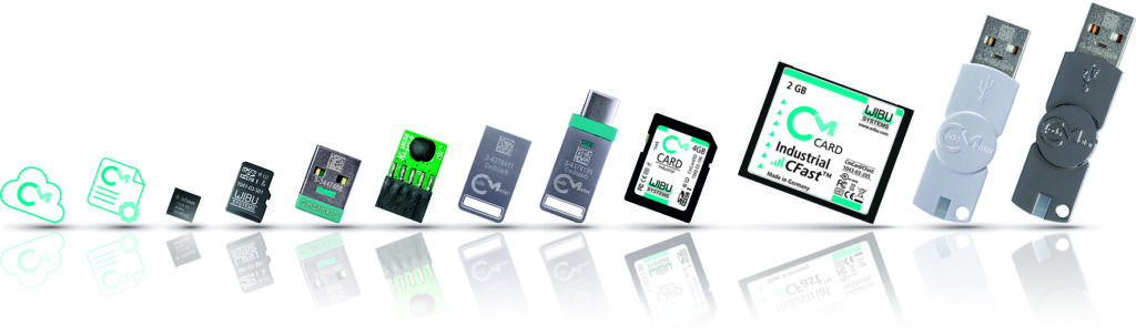 Die CodeMeter-Produkte stehen in verschiedenen Bauformen als Schl&uuml;sselspeicher zur Verf&uuml;gung.