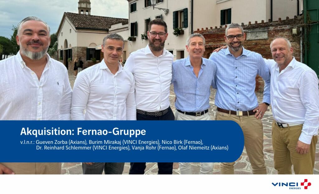Vinci Energies trifft Übernahmevereinbarung mit der Fernao-Gruppe 1 VINCI Energies Fernao Gruppe
