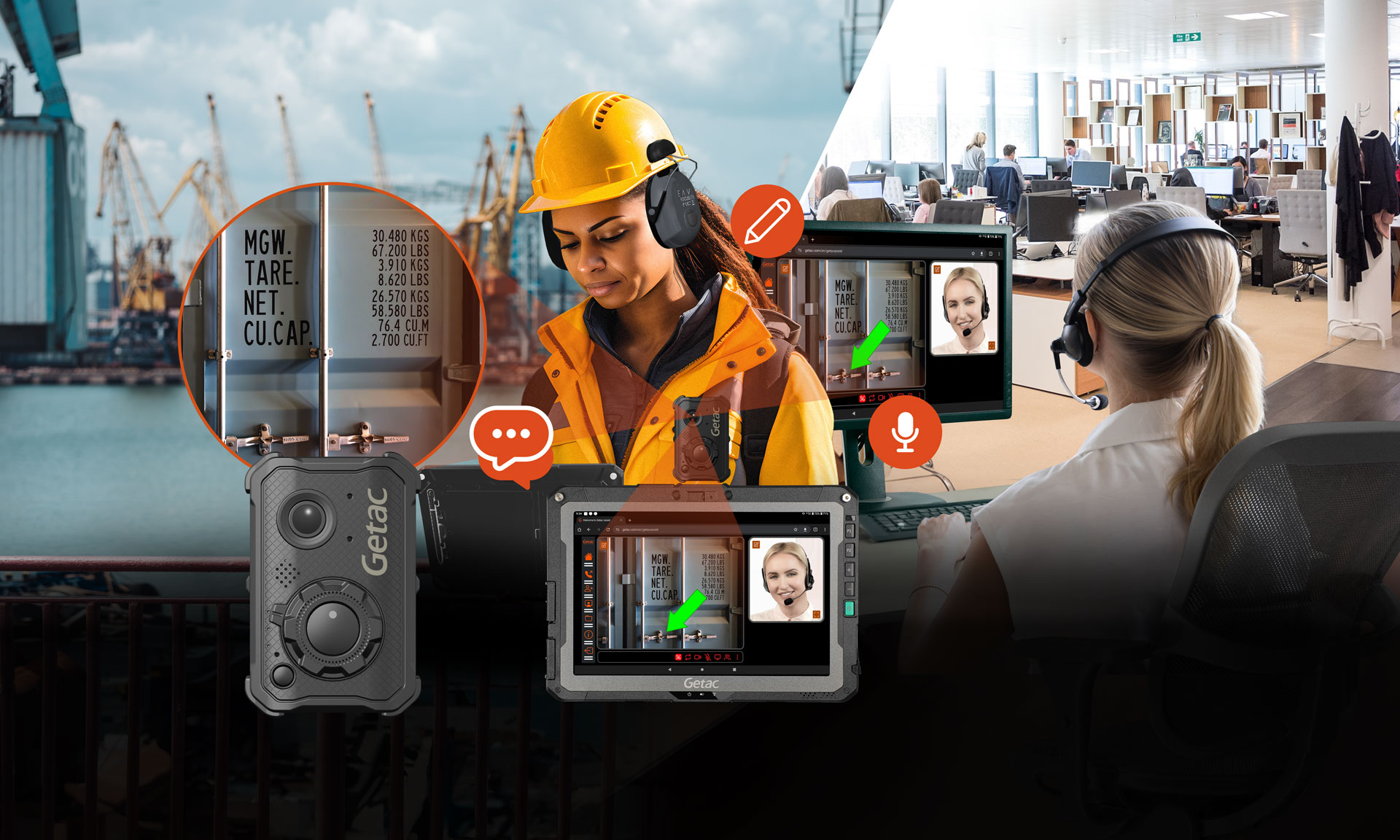 Kamerasystem Getac Assist für Außeneinsätze