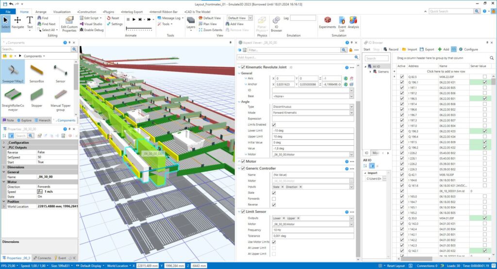 Virtuelle Inbetriebnahme in der Lebensmittelindustrie 1 Testumgebung der virtuellen Anlage.