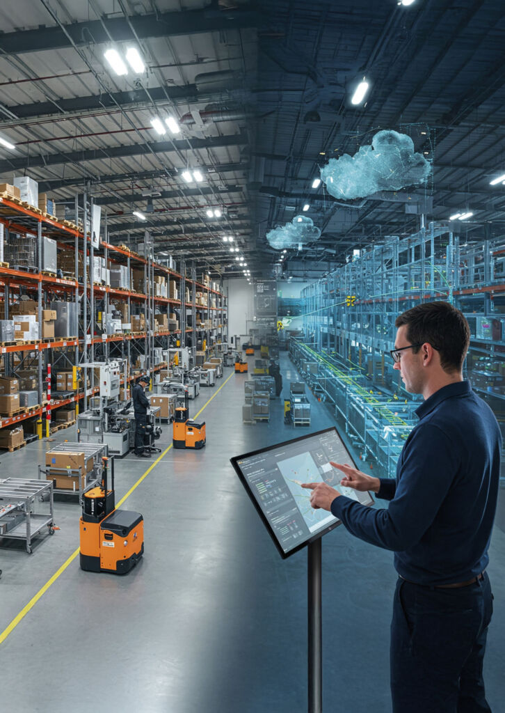 Zukunftsfähige Fabrik- und Logistikplanung 1 Gemini Generated Image digital twin