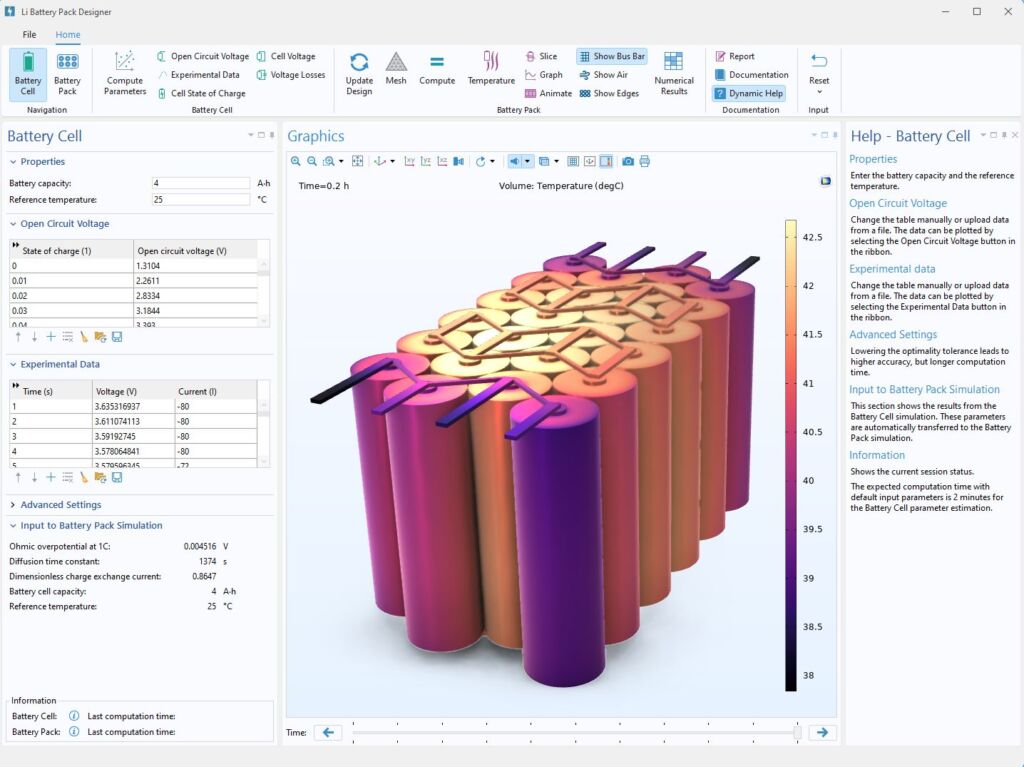 Tools für Entwicklung und neue Geschäftsmodelle 1 battery pack designer app comsol 1