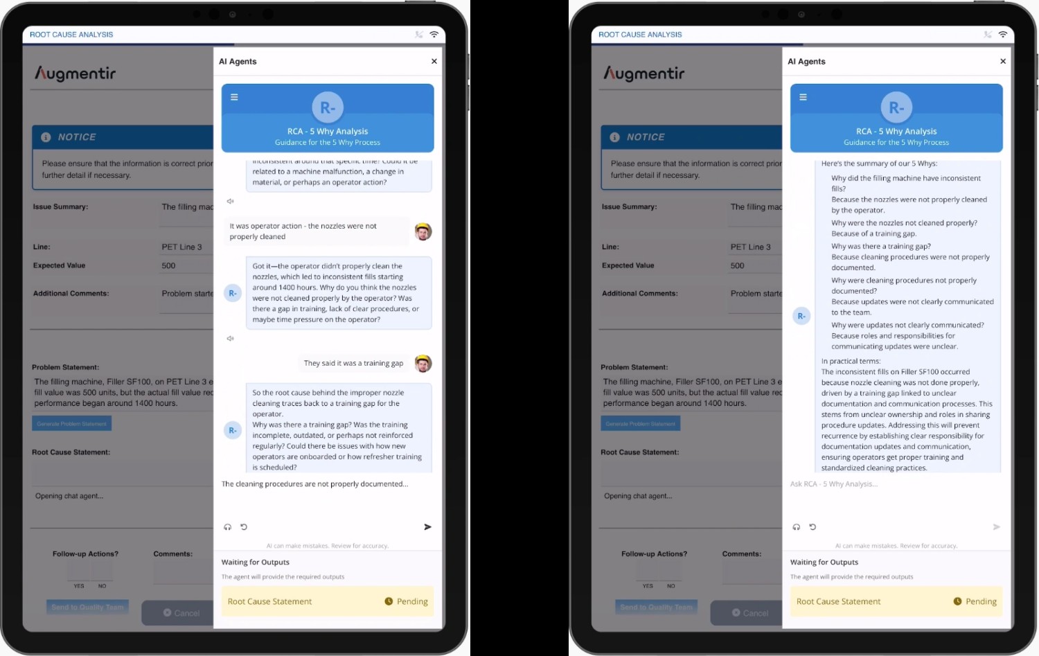 Neue KI-Agenten in Augie Industrial AI