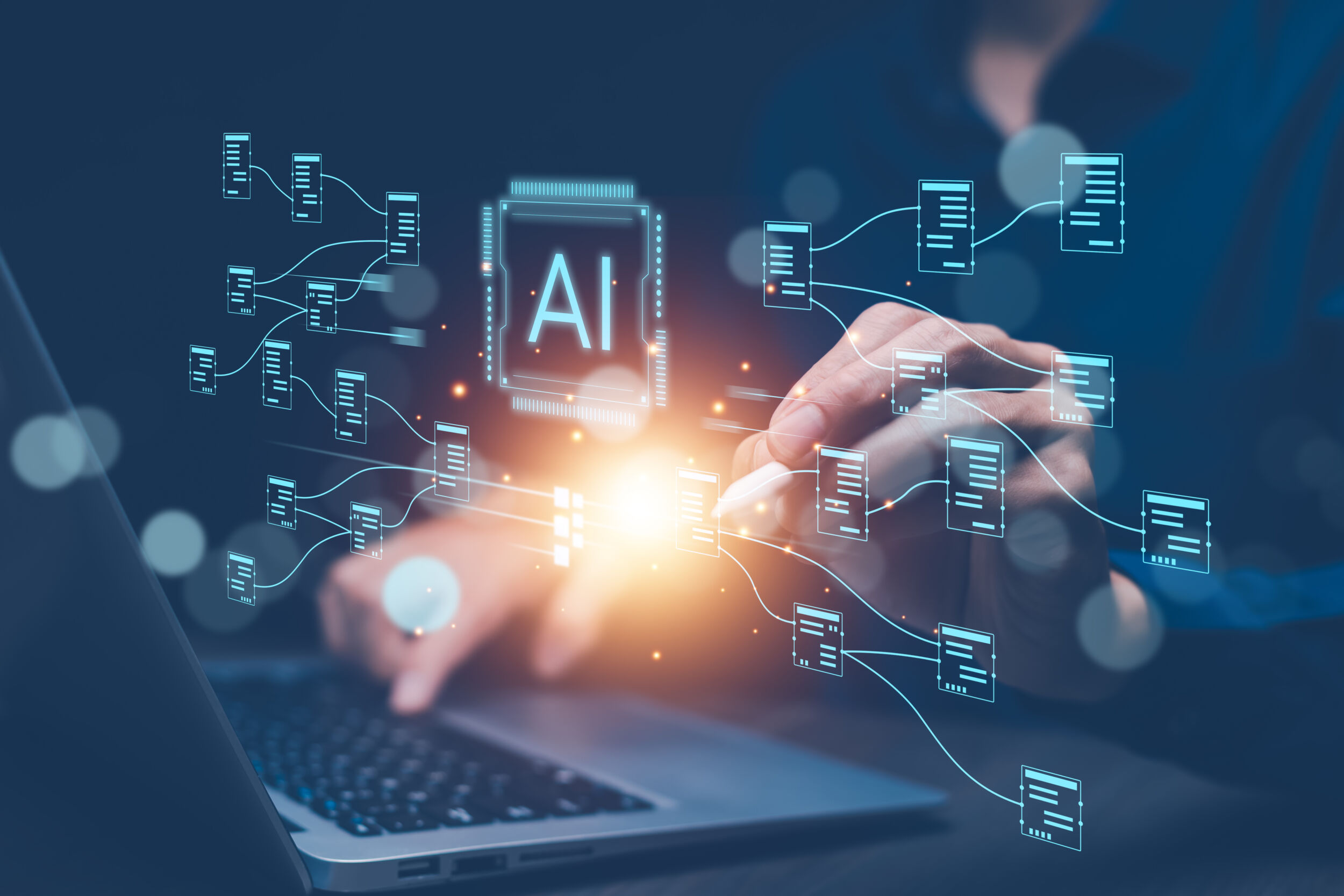 BSI veröffentlicht G7-Richtlinie zu SBOM for AI 15 Programmer people working laptops or smartphones with AI artifi