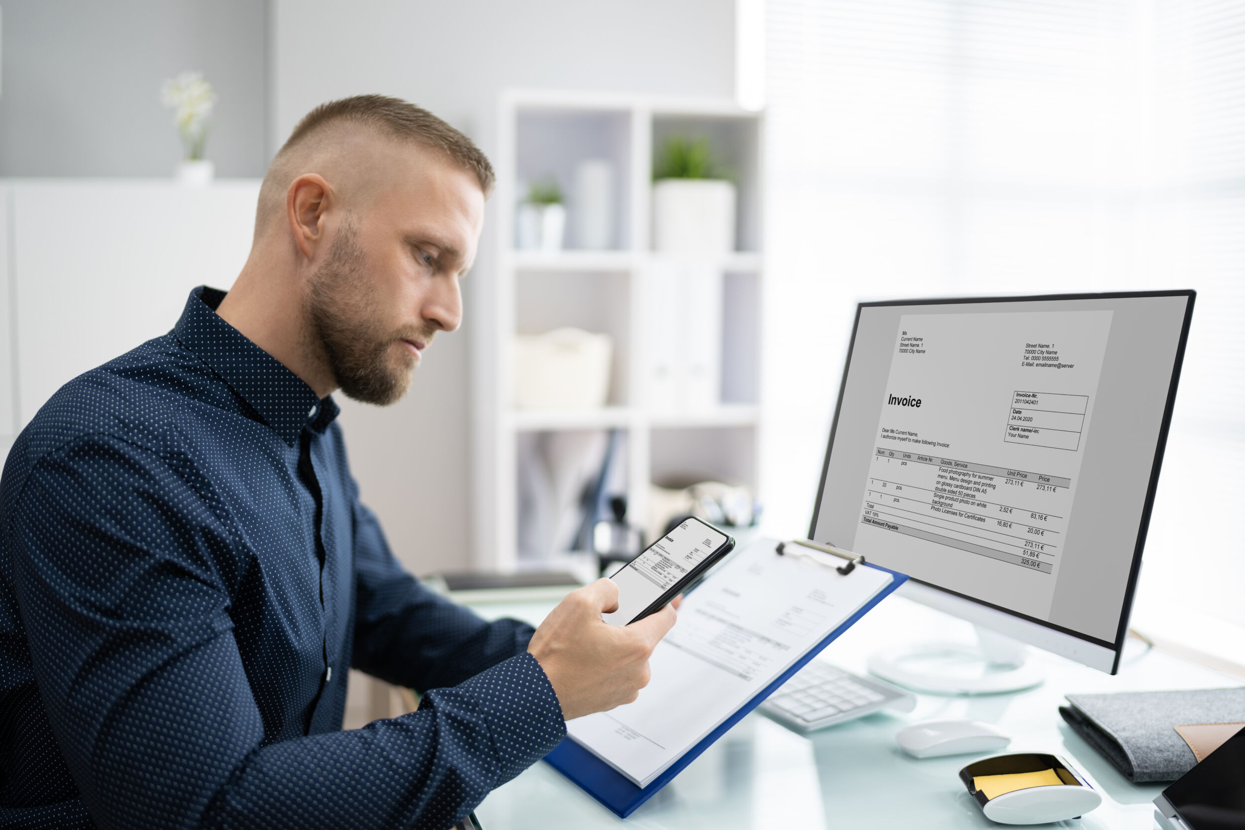 Taking Document Picture Or Photo With Phone