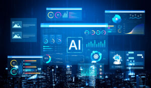 AI Data Analytics Dashboard with Financial Charts and BI Interface. Corpus