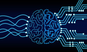Artificial Intelligence Human Brain Processor Circuit. Cyberneti