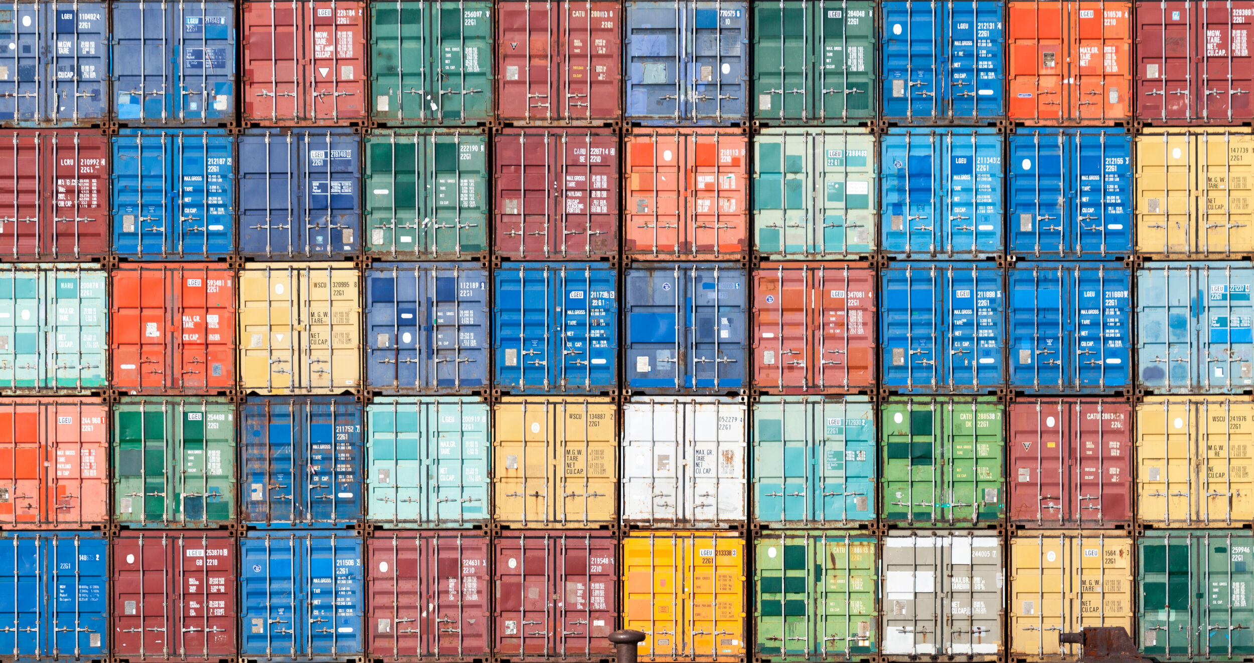 Container im Hafen von Antwerpen Belgien