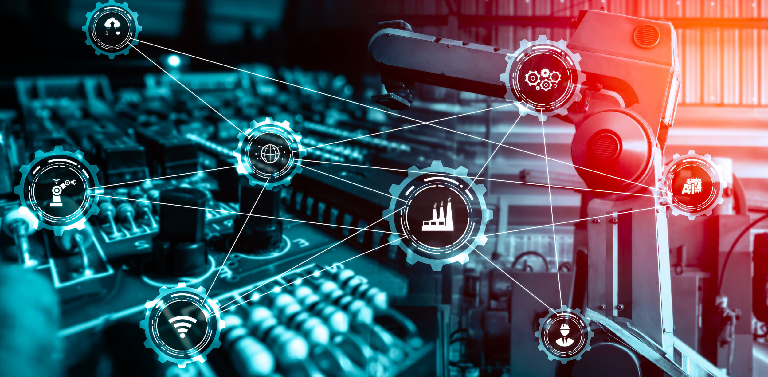 Industry 4.0 technology concept Smart factory for fourth industrial revolution