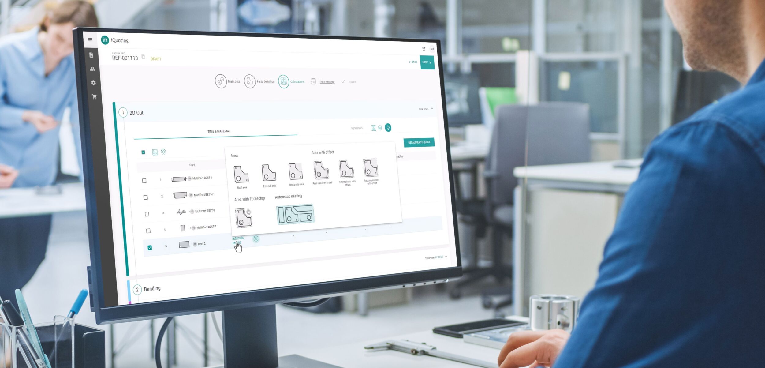 Die Lantek-Software iQuoting unterstützt Blechbearbeitungsunternehmen dabei, den Angebotsprozess zu digitalisieren.