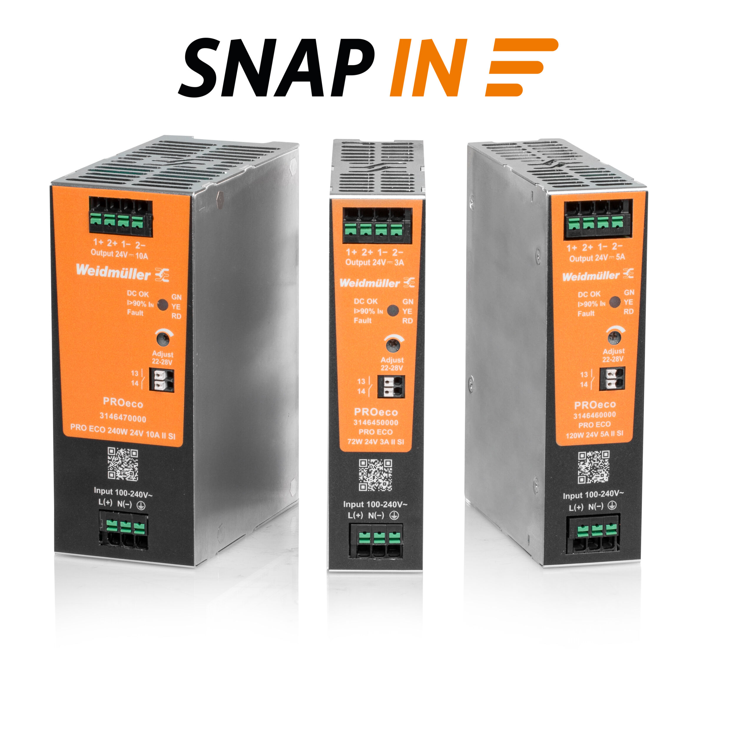 Stromversorgungen mit Snap-In-Anschlusstechnologie