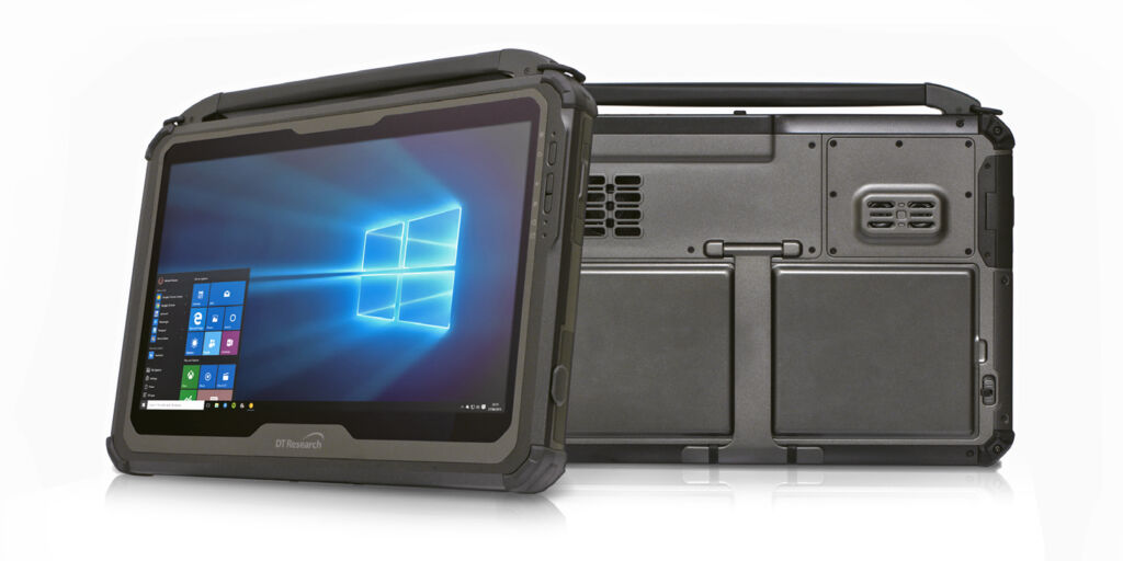 Industrietaugliche Tablets 1 Der Star der Serie: mit 64 GB Arbeitsspeicher, einem optionalen Grafikprozessor RTXA1000 und einem 14 Zoll Display hat das DT340T die Nase vorn.