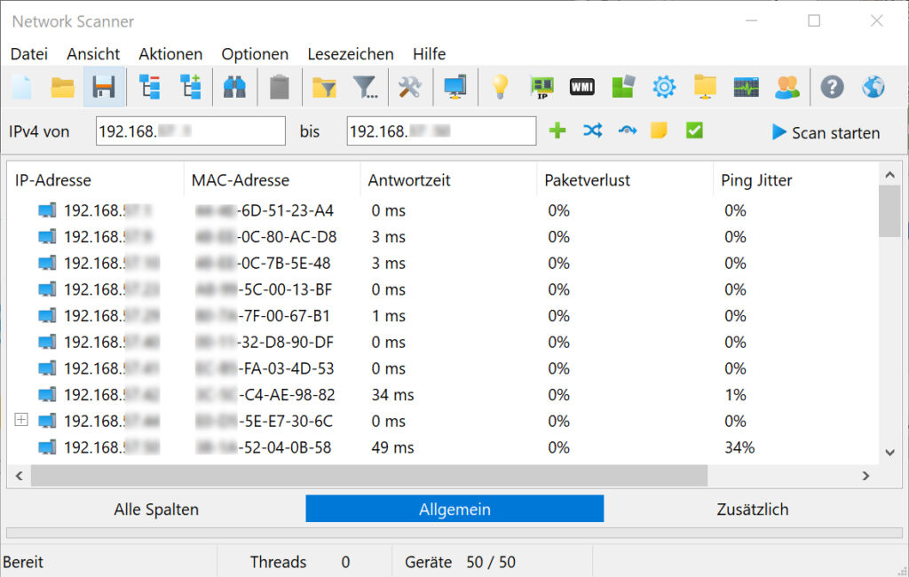Fehlersuche im Netz 2 Profinet Tools network scanner