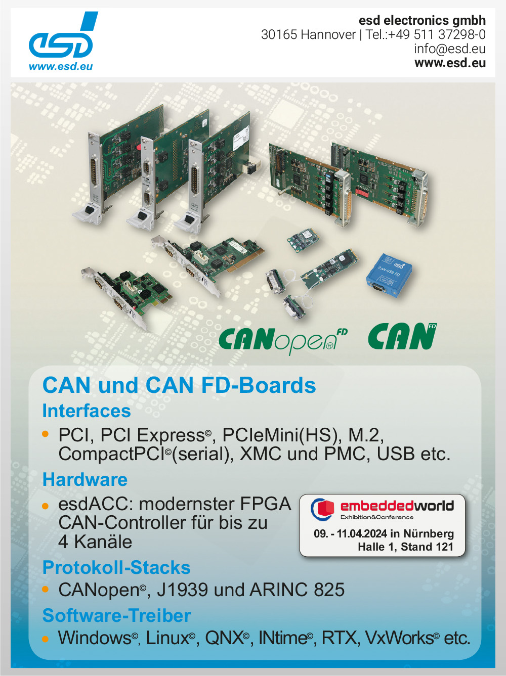 Produktübersicht - esd electronics GmbH 2 Produktübersicht – esd electronics GmbH