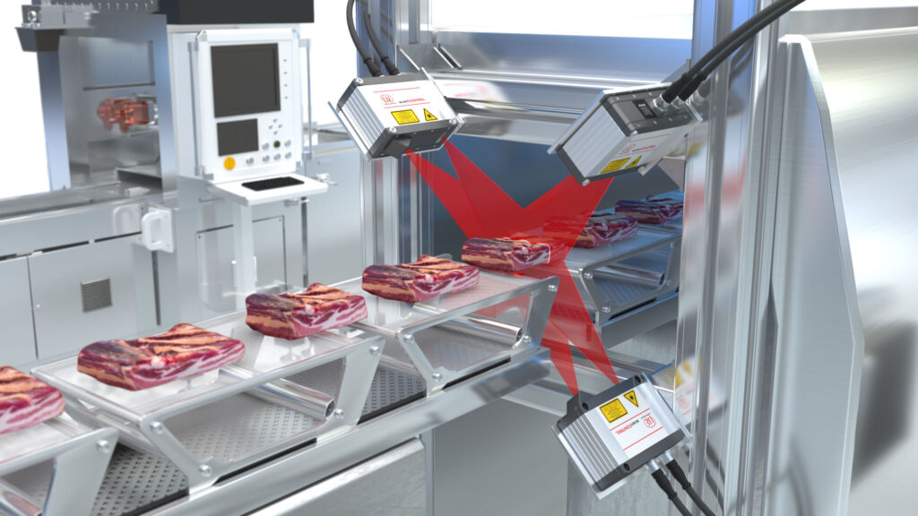 Alles im Blick 1 In der Lebensmittelindustrie lassen sich dank der 3D Profile Unit die Profile von Lebensmitteln mit bis zu acht ScanControl-Sensoren vermessen und auswerten.