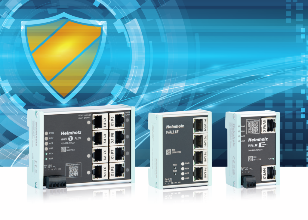 Wall IE: Security-Boost für industruelle Netze 1 Die einfach zu konfigurierenden Geräte der Wall-IE-Familie werden dauerhaft zwischen einer Maschine und dem Produktionsnetzwerk installiert.