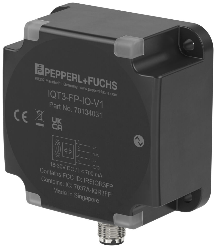 RFID-Schreib-/Lesegeräte mit Fokus auf Flexibilität und Prozesssicherheit 2 Das neue RFID-Schreib/Lese-Gerät IQT3-FP-IO-V1 von Pepperl+Fuchs verbindet hilfreiche Features mit einer einfachen Applikationsintegration über IO-Link.