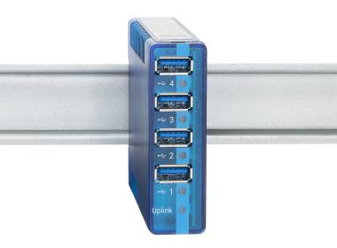 USB3.0 Hub für den industriellen Einsatz 3 Der neue W&T USB 3.0 Hub Industry mit hoher Störfestigkeit.