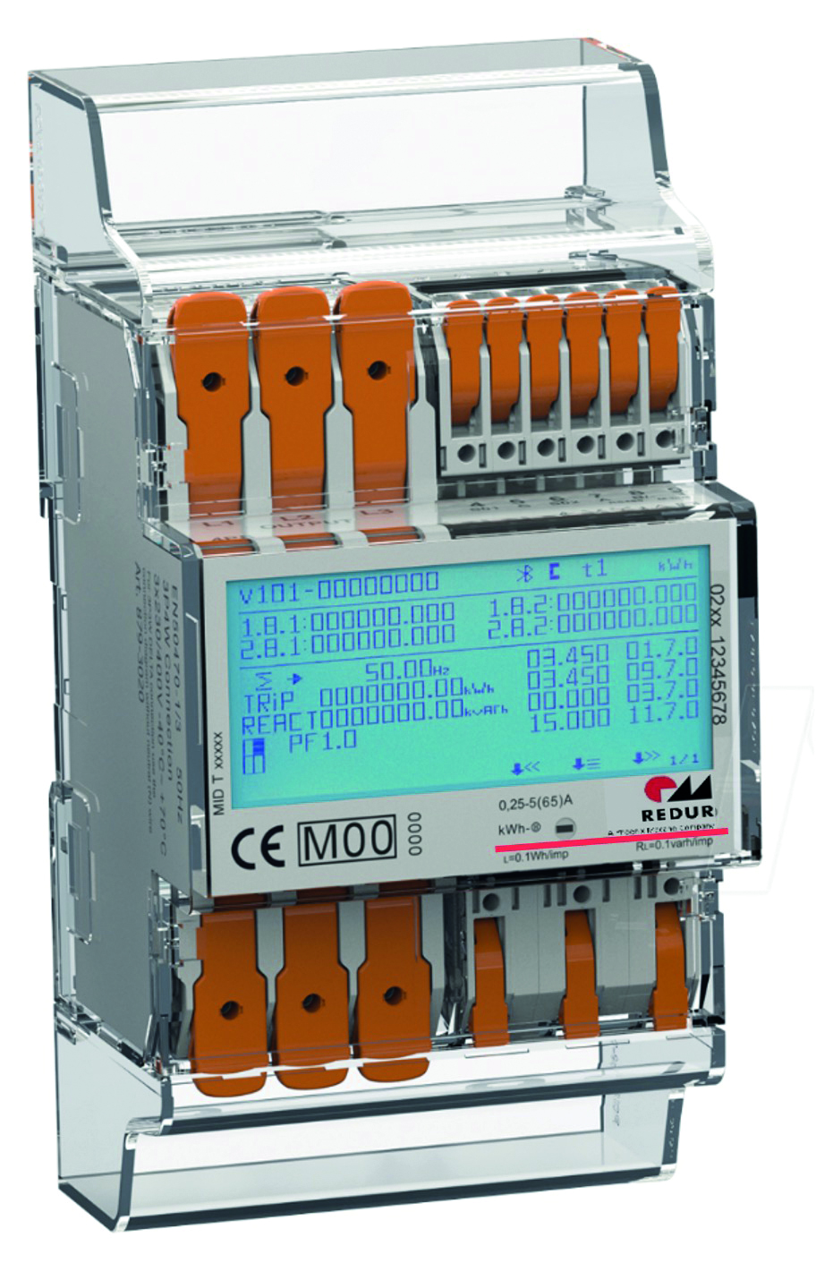 Energiezähler mit Push-In-Klemme und Bluetooth
