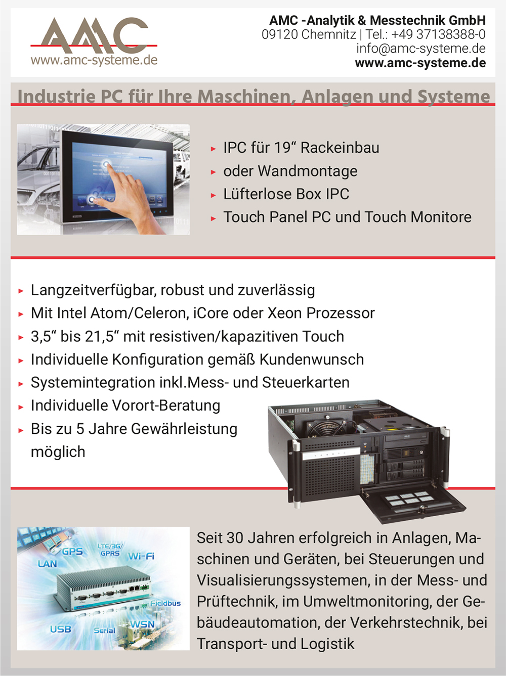 Produktübersicht - AMC Analytik & Messtechnik GmbH 8 Produktübersicht – AMC Analytik & Messtechnik GmbH